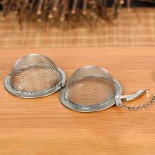 Infusor de té asimétrico de de ágata, infusor de té de acero inoxidable 304, infusor de té de malla de acero inoxidable de estilo asimétrico con cadena, para preparar té y sopa, de vuelta al colegio - Multicolor - Ver 3
