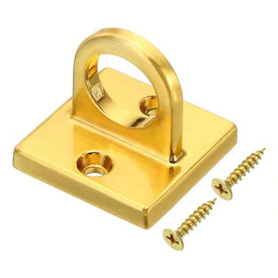 Pad Eye Plate U Hooks, Metal Ceiling Hook Wall Mount Loop With Screws Hardware Ring Hooks For Hanging Ropes In Queue Barrier