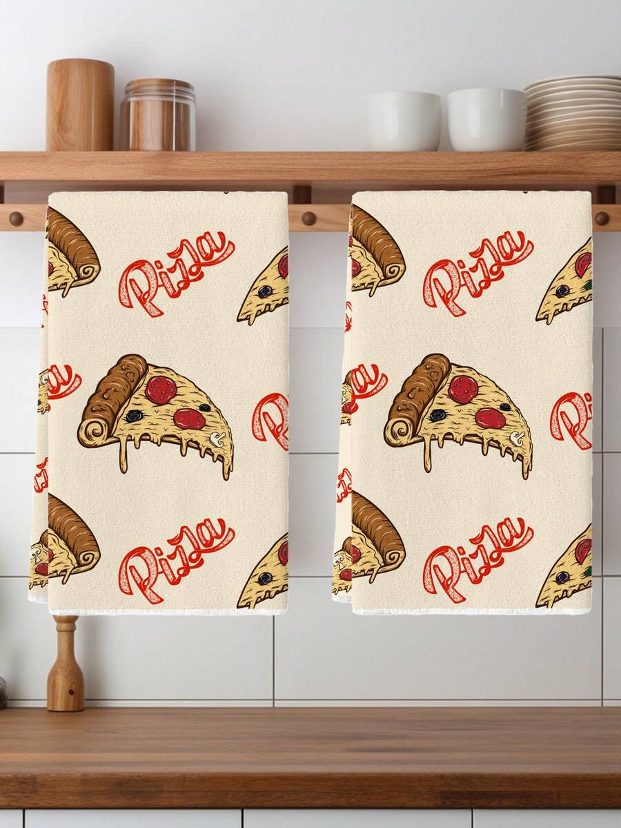 2Pcs Animal Kitchen Towels Bohemian Geometric What Bunny Butt ,Funny Bunny Rabbit Butt Rabbit Lovers Cute Pizza Food Sweet Dreams Funny Saying Pattern Dish Towel Kitchen Dishwashing Hand Tea Towel Kitchen Drying Dish Towel For Kitchen Restaurant Table - Light Yellow - View 1