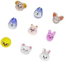 100/200pcs Mini Cute Cartoon Animal Nail Art Studs, Flat Back Rabbit Bear Dog Chicken Charms, Unscented Nail Decoration Accessories For Women Girls - 100PCS - 查看 5
