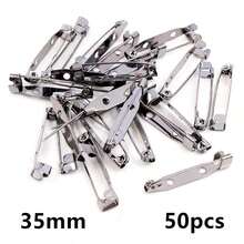 50pcs 15/20/25/30/35/40mm Length Pins Brooch Base Back For DIY Jewelry Making Accessories - Gun Black - View 8