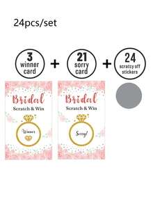 12pcs/Set Scratch Game Cards For Wedding Party, Creative Scratch Off Lottery Ticket Gift, Activity Decorative Cards, Suitable For Wedding, Bridal Shower And Celebration Events, Fun Wedding Game Cards - Multicolor - View 8