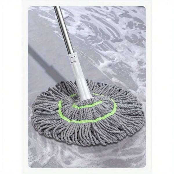 Hands-Free Self-Twisting Rope Mop, Convenient And Worry-Free Cleaning, Dry And Wet Dual-Purpose With 360-Degree Rotation, Suitable For All Floors In The Living Room, Bedroom, Bathroom And Kitchen, Easily Handle Various Stains, Multi-Functional Design Saves Effort And Is Highly Efficient, A Practical Tool For Home Cleaning.