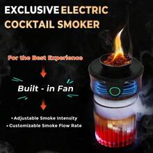 Electric Cocktail Smoker Kit, Thicker Smoke For Rich Flavor, 6 Flavors Wood Chips, Drink Smoker Infuser Kit For Old Fashioned Bourbon Whiskey Etc, Valentine's Day Gifts For Men (Without Butane) - 預設 - 查看 2