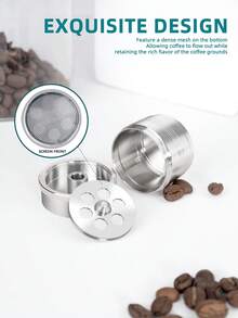 Stainless Steel Refillable Coffee Capsules Compatible With Illy X7/Illy Y3/Illy Y5 Coffee Machines Reusable Capsule Filter Pods Coffee Accessory - Multiple Sets - View 6