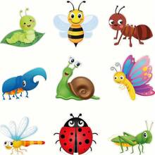 18 Piezas Decoraciones de vuelta al colegio Recortes de tablón de anuncios de insectos Pequeños acentos de tarjeta con tema de insectos Decoración de aula de verano Mariposa Abeja para suministros de fiesta de la escuela de primera infancia del maestro y del estudiante