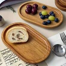 优雅的木制托盘 - 日式风格，节省空间的设计，适合面包和饮料服务 - 完美的家居装饰和厨房配件 - 摩卡棕 - 查看 3