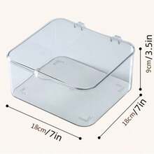 1pc Transparent Flip-Top Storage Box, Simple Household Desk Organizer, Living Room Tea Table Snack Jewelry Accessory Container - Multicolor - View 7