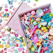 50 Pcs Charming Cute Beads Set, Bulk Mixed Style & Shape Resin BeadsCandy Shape Macaroon Color Beads For DlY Craft Making OrnamentScrapbooking - 50PC - View 5