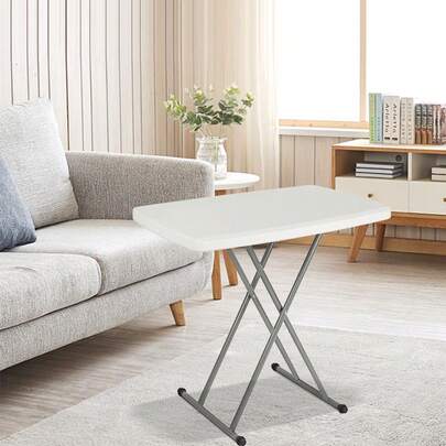 Table pliante, 76*50*50-74cm, Table de Salle à Manger familiale, Petite Table rectangulaire pliante pour le Camping en plein air