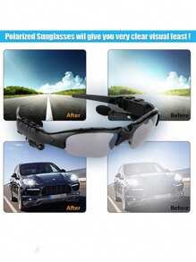 Auricular inalámbrico Bluetooth con función manos libres y gafas deportivas polarizadas para hombres y mujeres, gafas inteligentes con micrófono incorporado para ciclismo al aire libre, conducción y pesca