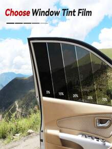 1Roll 1% 5% 15% 25% 35% 50% 70% VLT Window Tint Film For Cars Window Privacy Film Heat UV Block Scratch Resistant Blackout Auto Car Windshield Sun Shade Film Stickers Sticker Personalised Stickers