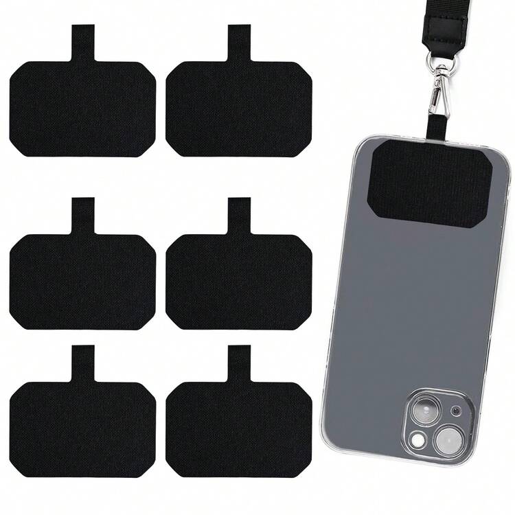 10 个装手机系绳片、手机带替换部件、挂绳贴片（黑色 X10） - 黑色 - 查看 14