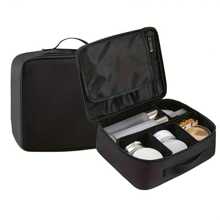 1 pieza Estuche de maquillaje profesional Estuche de belleza Mujer Maletín cosmético impermeable Organizador de maquillaje Caja de almacenamiento de viaje para manicura, Estuche de maquillaje de viaje, Organizador de estuche de maquillaje de gran capacidad Bolsa de maquillaje portátil de viaje con divisores ajustables para mujeres y niñas