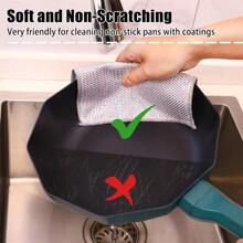 10pcs Magic Steel Fleece Cleaning Pads - Double-Layer, Reusable & Non-Stick | Powerful Rust Remover | Versatile For Wet/Dry Use | Non-Scratch Scouring Pads For Dishes & Kitchen