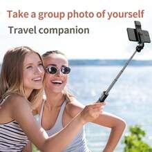 New Selfie Fill Light Bluetooth Shutter Remote Control 3 In 1 Wireless Selfie Tripod With Portable Foldable Monopod For Smart Phone - màu đen - Xem 7
