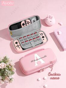 Ayotu غلاف قابل للتخصيص بالنص والاسم متوافق مع وحدة التحكم Switch/Switch OLED/Switch Lite والإكسسوارات، يتضمن الحزمة: غطاء واقي، حقيبة تخزين، هيكل قاعدة، غطاء للغبار، حافظة للألعاب، قبضة وحدة التحكم، إلخ. هدية رائعة للاعبين والأصدقاء والعائلة لأعياد الميلاد والسنوية وعيد الحب وعيد الميلاد - متعدد الألوان - مشاهدة 19