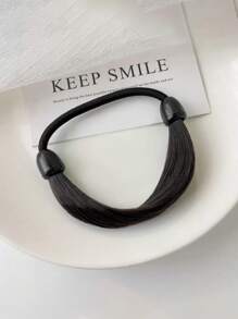 1/3pcs Faux Hair Scrunchies Elastic Hair Tie Hair Accessories For Women Ponytail Holders, Hair Bobbles ,Head Piece