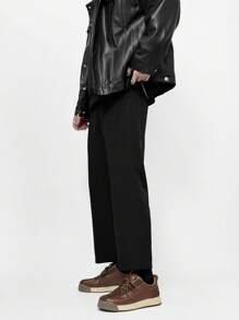 Men's Casual Gum Sole Lace-Up Round Toe Running Shoes, Thick Sole Non-Slip Student Party Outdoor Shoes Spring/Summer