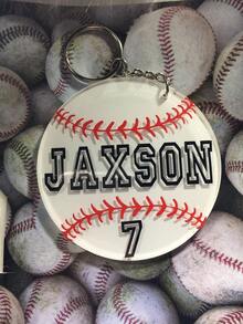 Baseball Keychain, Personalized Baseball Gift, Team Gift, Baseball Bag Tag, Valentine's Day Gift, Gift For Her, Gift For Him, Gift For Mom, Gift For Friend, Home Decor, Decorations, Personalized Gift, Custom Gift - Multicolor - View 4