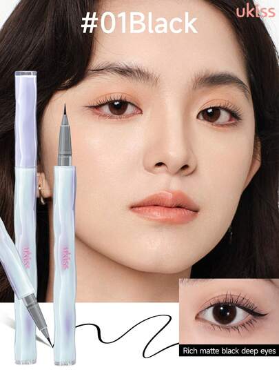 ukiss 0.01mm 超细液体眼线笔，细头眼线笔，下睫毛笔，颜色浓烈，墨水流动顺畅，快干，防水防汗，防晕染
