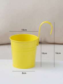 1/5/10pcs Metal Bucket Flower Pots - Pastoral Balcony Wall Hanging Planters With Handles, Garden Decoration Supplies, Ideal For Indoor And Outdoor Use. - Multicolor - View 14