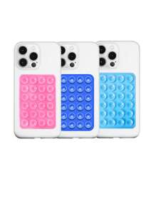 10pcs Double-Sided Silicone Suction Cup Upgrade Suction Cup Card Package Square Single Sided Phone Suction Cup Holder Adhesive Phone Case Holder Silicone Phone Accessories For Women For Men Wallet Mini Wallet Purse Wallet Magsafe Wallet Card Wallet