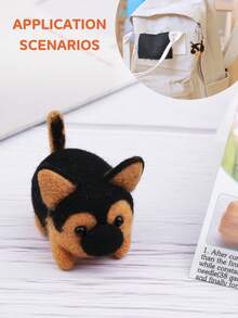 1 套初学者羊毛毡 Poke Fun DIY 套件、狗系列羊毛材料包、手工羊毛毛绒娃娃吊坠，附基本配件和教程 - 彩色 - 查看 7