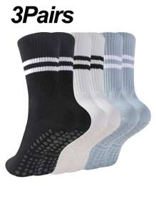 1 Paar Damen Grip Pilates Socken, rutschfeste Yoga Lässig Socken, geeignet für Barre Fitness, medizinisch lange Strumpfhosen Socken