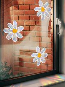 3PCS/6PCS Rainbow Cloud Window Stickers, Daisy Flower Glass Film, Rainbow Static Cling Window Film, PVC Bedroom Decor, Sunlight Reflection Produce Rainbow For Living Room, Bedroom, Dining Room Gifts Birthday Graduation Home Decor Wall Decor Bathroom Decor Room Decoration Stuff Living Room Decor House Decor Home Decor Living Room Wall Art Wall Paper Personalised Stickers