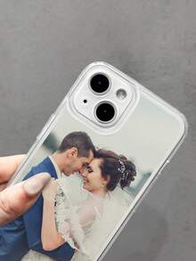 客製化情侶對應黑色全包覆個性化手機殼，適用 S25 S24 S23 11 13 14 15 16 Pro Max，適合婚禮、週年紀念、生日、旅行，送給他/她的禮物，男友女友情侶適用，2026 情人節禮物 - 無色 - 查看 6