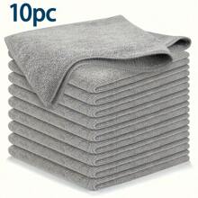20pcs/Kitchen Towels, Microfiber Black And Light Grey Cleaning Cloth Set, Absorbent, Soft, Stain Removal Cloth For Cleaning Glass, Cooking Table, Pot, Bowl, Faucet, Range Hood, Car Wipe Cleaning Cloth, Kitchen, Bathroom, Home, Household Supplier