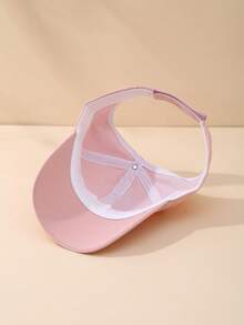 Women's Baseball Cap With Heart Embroidery, Ponytail Hole, Half-Dome Crown, Versatile Sun Hat For Summer - Multicolor - View 3