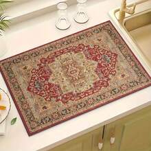 1 Tấm lót bếp mềm mại, thấm hút tốt, có lớp đế cao su chống trượt, nhanh khô, chống thấm nước dùng cho chén đĩa và máy pha cà phê, tấm lót cách nhiệt đa năng làm từ bùn tảo cát. - Nhiều màu - Xem 4