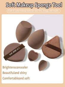 20pcs Blending Makeup Sponges, Reusable Makeup Puffs, Professional Makeup Tools, Beauty Tool Set, Multi-Color Beauty Sponges, Foundation Makeup Blending Beauty Sponges, Including 4pcs Makeup Sponges, 4pcs Triangle Powder Puffs