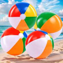 1 Stück/4 Stück/6 Stück Strandball - Großer Regenbogen Strandball aufblasbar, Poolzubehör, verwendet für Partyzubehör Dekoration, Sommer Strand Wasserspiele Strandball Party, ein Ball ist ein Muss für Eltern-Kind-Reisen, Partyzubehör, Strandutensilien, Poolspiele, Schwimmspiele, aufblasbare Spiele (30cm, 40cm, 50cm), Poolschwimmer