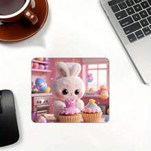 1 Plush Rabbit Mouse Pad, Durable, Lightweight, Easy To Carry, Suitable For Office And Games, 8 * 9.5 Inches, Strong Adhesive, Ultra-Thin Design, Smooth And Comfortable Operation, Rubber Material, NO. Ytz3940, Product Without Watermark