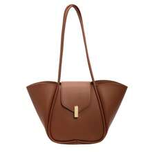 Women Fashion Shoulder Bag PU Leather Simple Tote Handbag Adjustable Strap Work Handheld Bag Daily Bag For Female