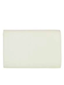 Girly Handbags Womens Faux Leather Metallic Envelope Clutch Bag - Ivory - View 4