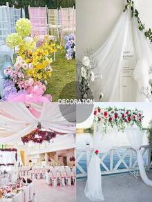 1pc Red DIY Solid Color Tulle Fabric Dress Skirt Veil Headpiece Material, Suitable For Wedding, Party, Birthday, Home Decor, Outdoor