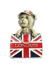 1PC Metal Refrigerator Fridge Magnets Home Kitchen Decoration Mini Simulated Architecture - New York United States. Paris France. London United Kingdom - Multicolor - View 6