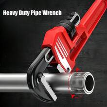 1 PC 多功能管钳 大口径水暖管拆卸扳手 快速两用重型钳子可拧水管/暖气管/下水道等 适用于管道、汽车及工业维修 多功能工具 管道工具