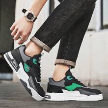 Nuevos tenis casuales 2025, zapatillas deportivas para múltiples temporadas, pantalones deportivos de bloques de color, jeans, zapatos de trabajo duraderos, zapatos de ocio - Negro - Ver 7