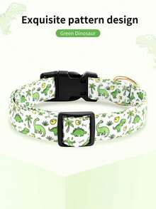 1pc Cute And Distinctive Patterns Dinosaur Bee Cow Pet Collar For Small Medium Large Dogs Adjust Buckle Dog Collar For Indoor And Outdoor Use - Multicolor - View 3