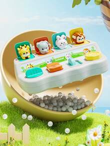 Hide And Seek Cartoon Pop-Up Box For Youngsters - Interactive Learning Toy With Animal Cards, Educational Birthday Or Christmas Gift - Multicolor - View 7