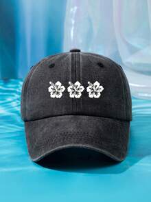 1pc Women's Outdoor Casual Fashionable Floral Print Adjustable Size Soft & Breathable Washable Baseball Cap, Multiple Colors Suitable For Daily Wear - One Size - View 15