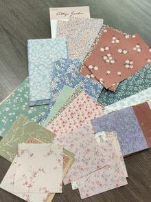 1包60张复古花卉剪贴簿装饰材料纸，各种尺寸，适用于DIY手工制作、返校季、家居和办公用品（请注意尺寸） - 彩色 - 查看 3