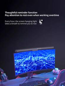 Adjustable Curved Monitor Lamp, Computer Desk Lamp, LED Screen Light Bar With Touch Control, Office Eye-Caring Screen Light - Black Curved Surface-39.8CM - View 11