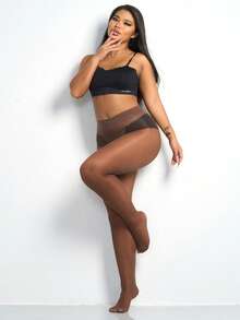 4pairs Women Sexy 30D Sheer Coffee Brown Tights, Fashionable Minimalist Pantyhose, Cozy - Coffee Brown - View 7