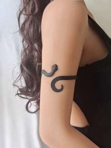 1pc Multi Pattern Optional Women's Armband, Butterfly, Flower, Snake Shaped, Hollow Opening Armband, Suitable For Daily Wear And Vacation Wear